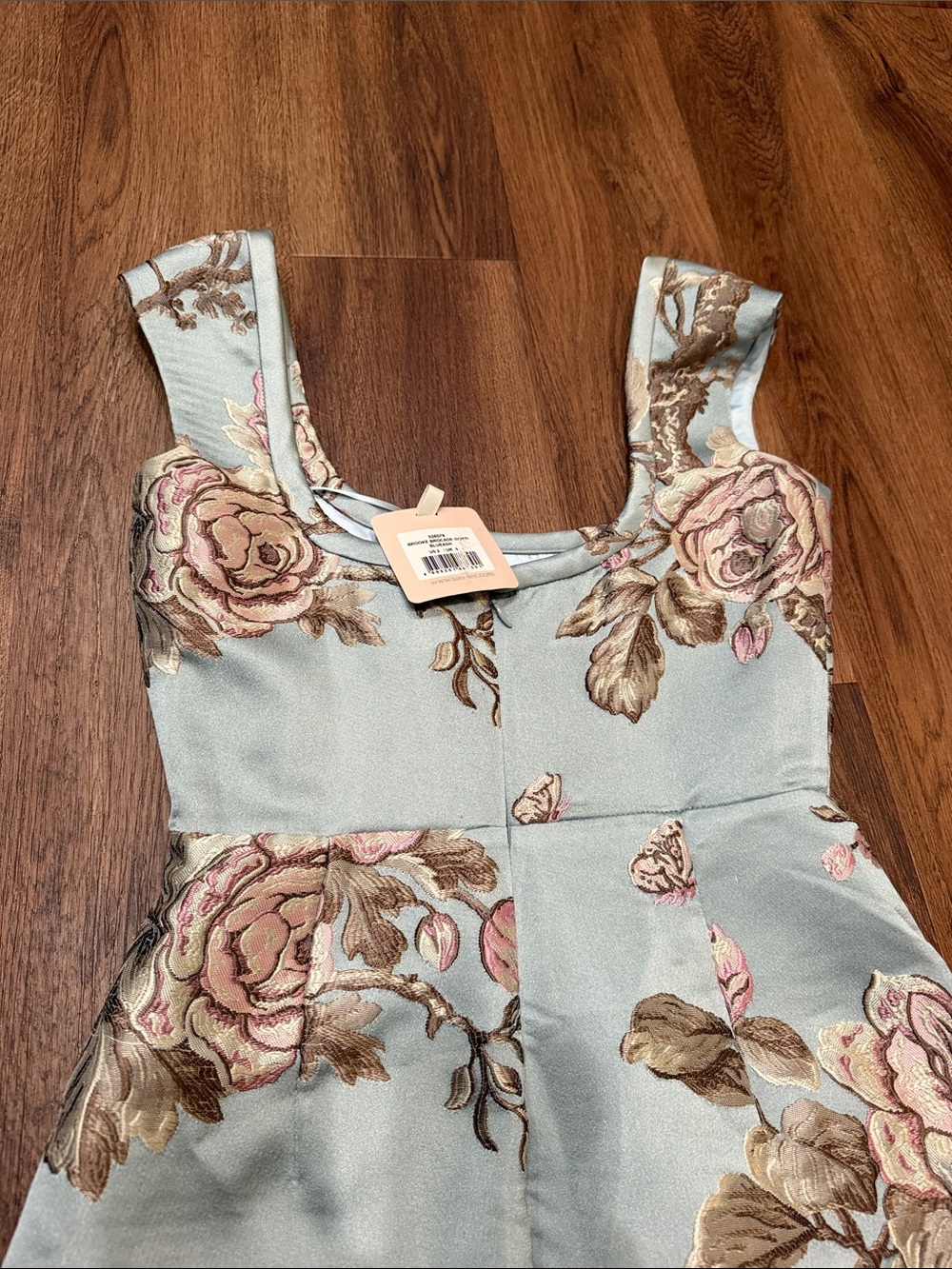 SAU LEE Brooke Floral Brocade Column Gown - Picture 7 of 8